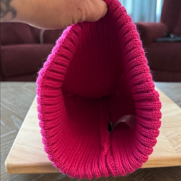Barbie Fuchsia Knit Hat with Pom-Pom - Picture 6 of 6